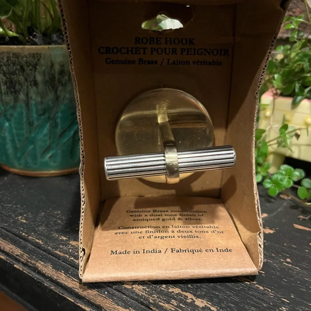 NWT Genuine Brass Robe Hook